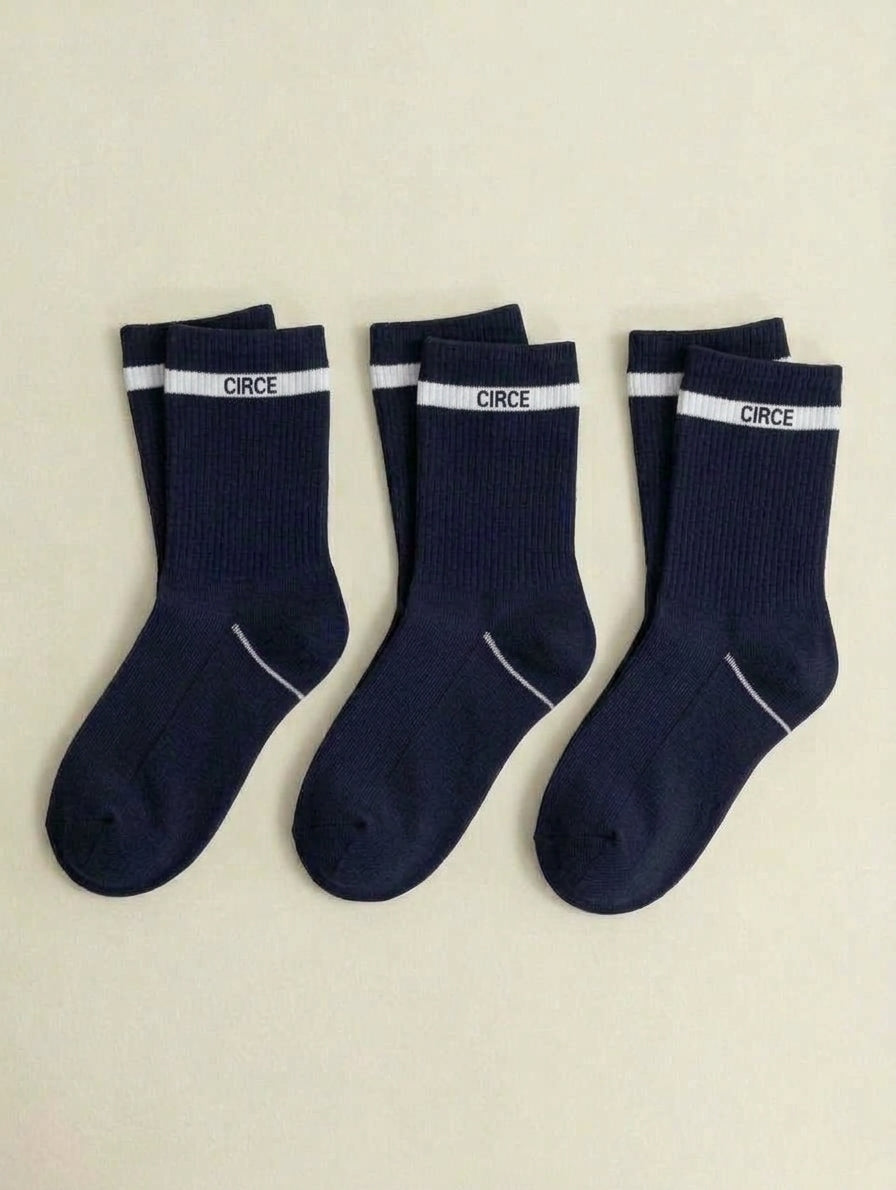 Everyday Kids Crew Sock 3-Pack (Blue)